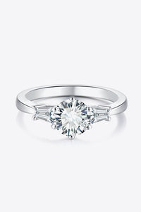 1 Ct Moissanite Platinum-Plated Ring