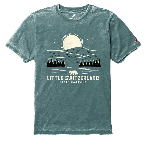 Burnout Crewneck T-Shirt in Forest