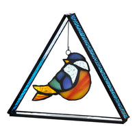 Bubba the Bluebird Standing Triangle Suncatcher
