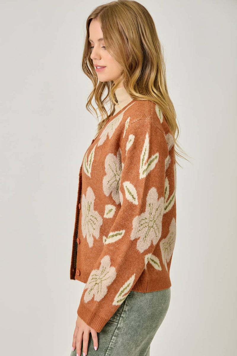 Jane Floral Sweater Cardigan