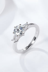 1 Ct Moissanite Platinum-Plated Ring