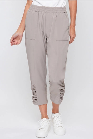 Misty Ruched Capri in Stone