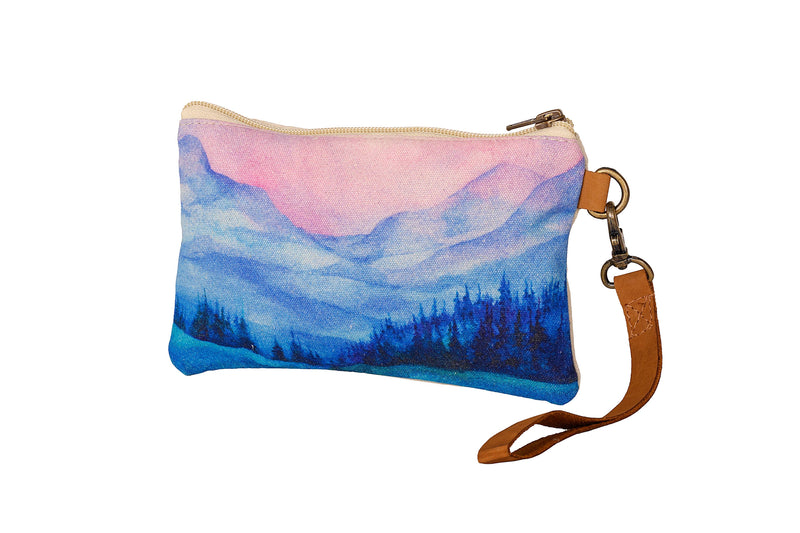 Misty Blue Wristlet