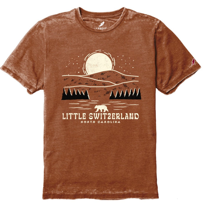 Burnout Crewneck T-Shirt in Heather Acorn