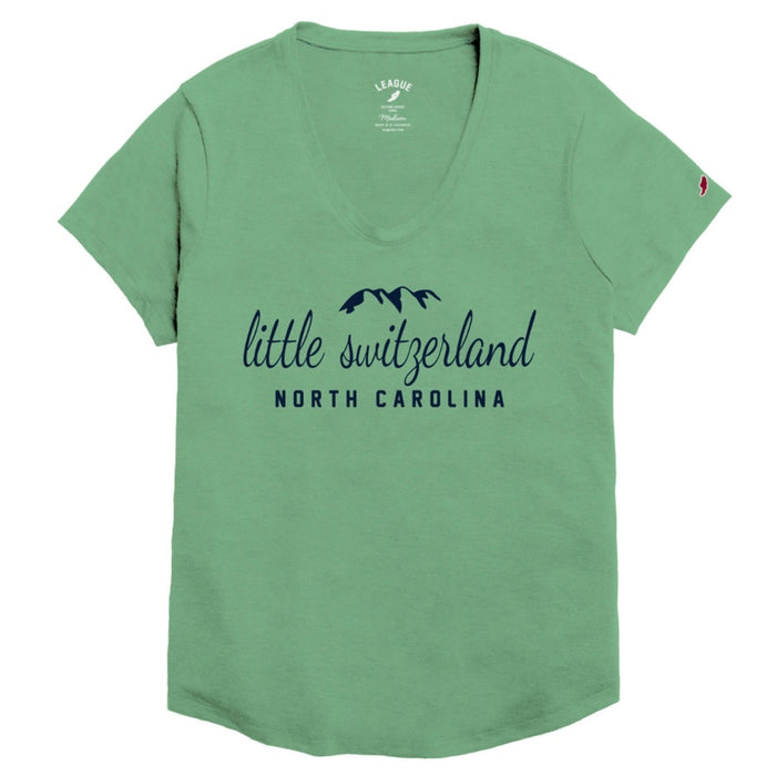 Swiss Tri-Flex Round U-Neck in Seafoam