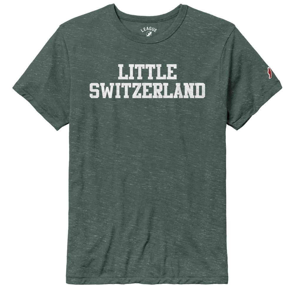 Swiss Puff T-Shirt in Heather Forest Green