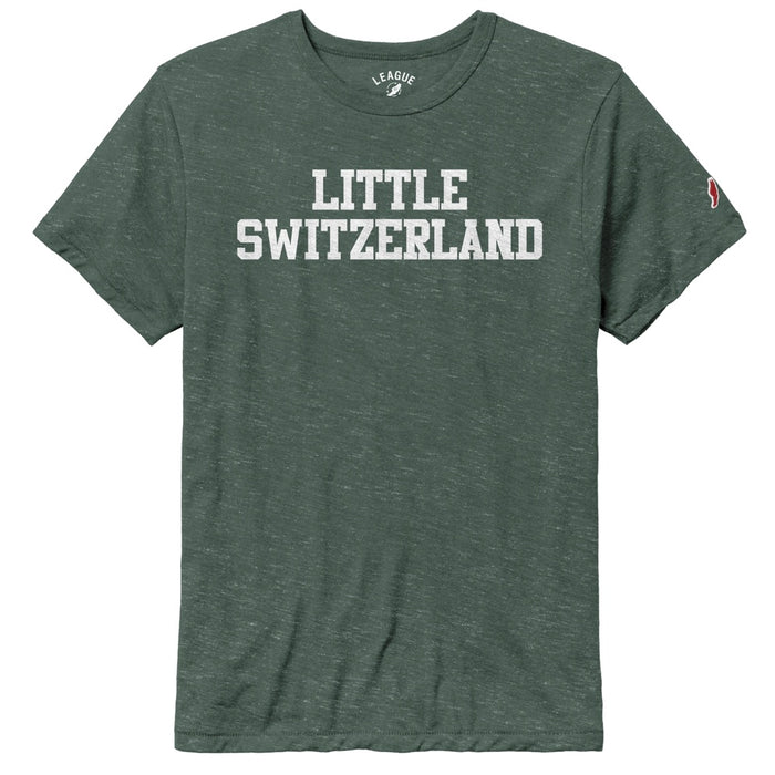 Swiss Puff T-Shirt in Heather Forest Green