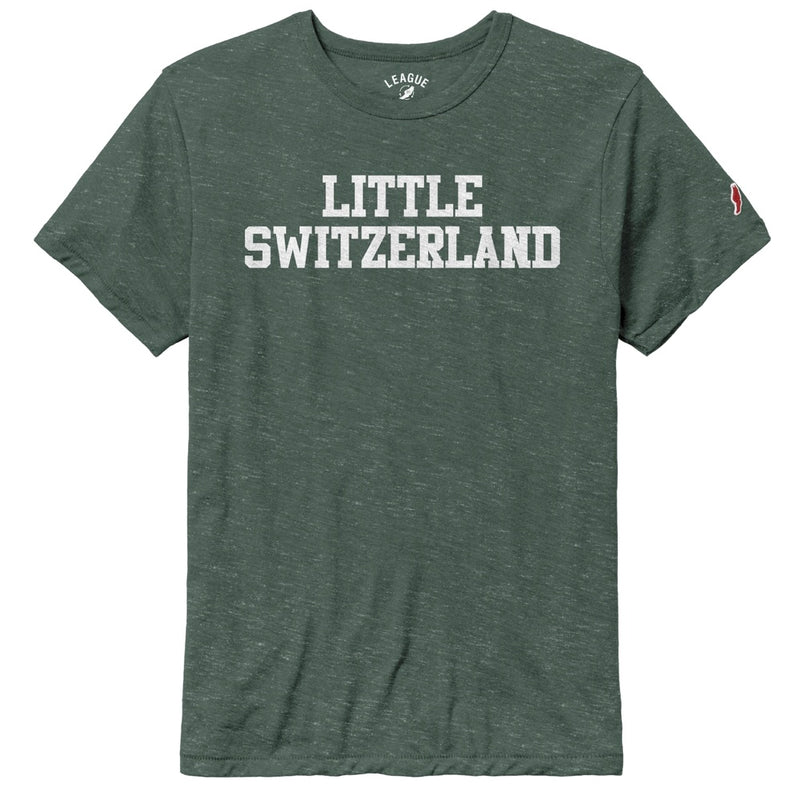 Swiss Puff T-Shirt in Heather Forest Green
