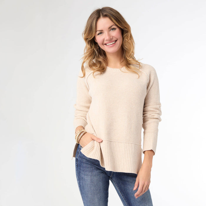 Helix Crew Neck Sweater in Oatmeal