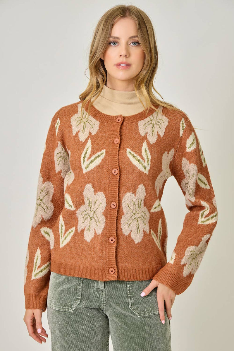 Jane Floral Sweater Cardigan