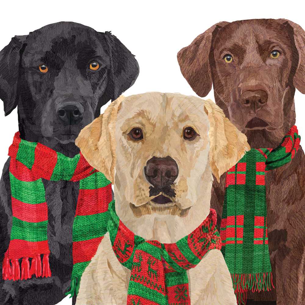 Merry Labradors Lunch Napkin Set