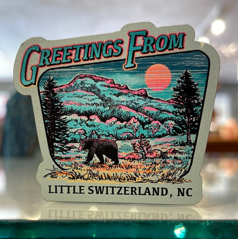 Greetings From Swiss Wood Magnet