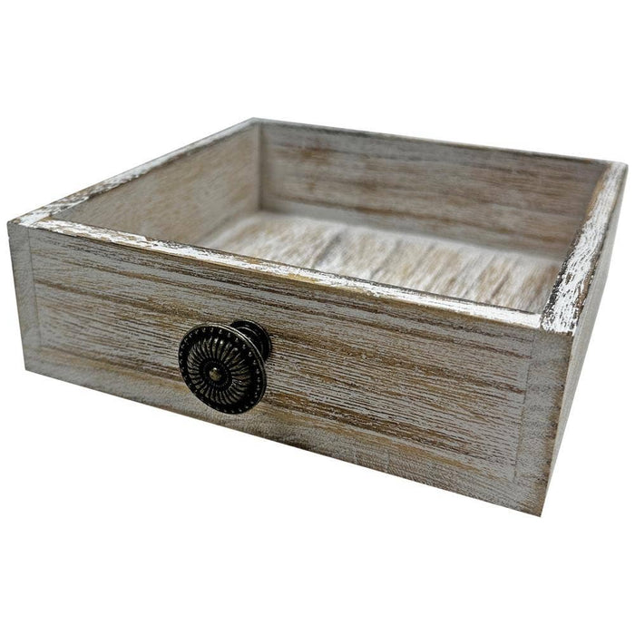 Rustic Pine Wood Caddy for Beverage Napkins