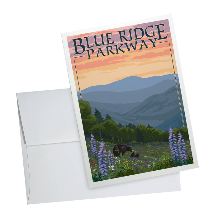 Blue Ridge Parkway Bears Greeting Card