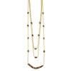 Three Beaded Layers Necklace in Coffee & Cream