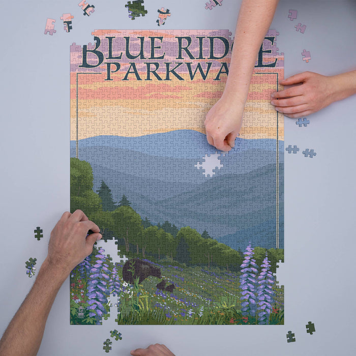 1000 Piece Puzzle Blue Ridge Parkway Mountain Bears