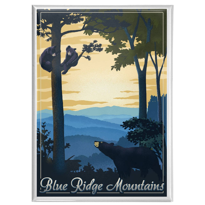 Blue Ridge Mountains Black Bears at Sunset Magnet